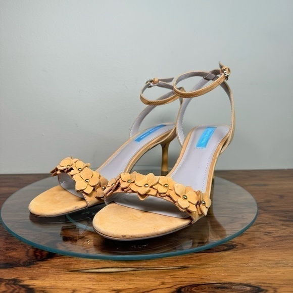 Draper James Floral Alice Ankle Strap Heels in Peach - Picture 12 of 16